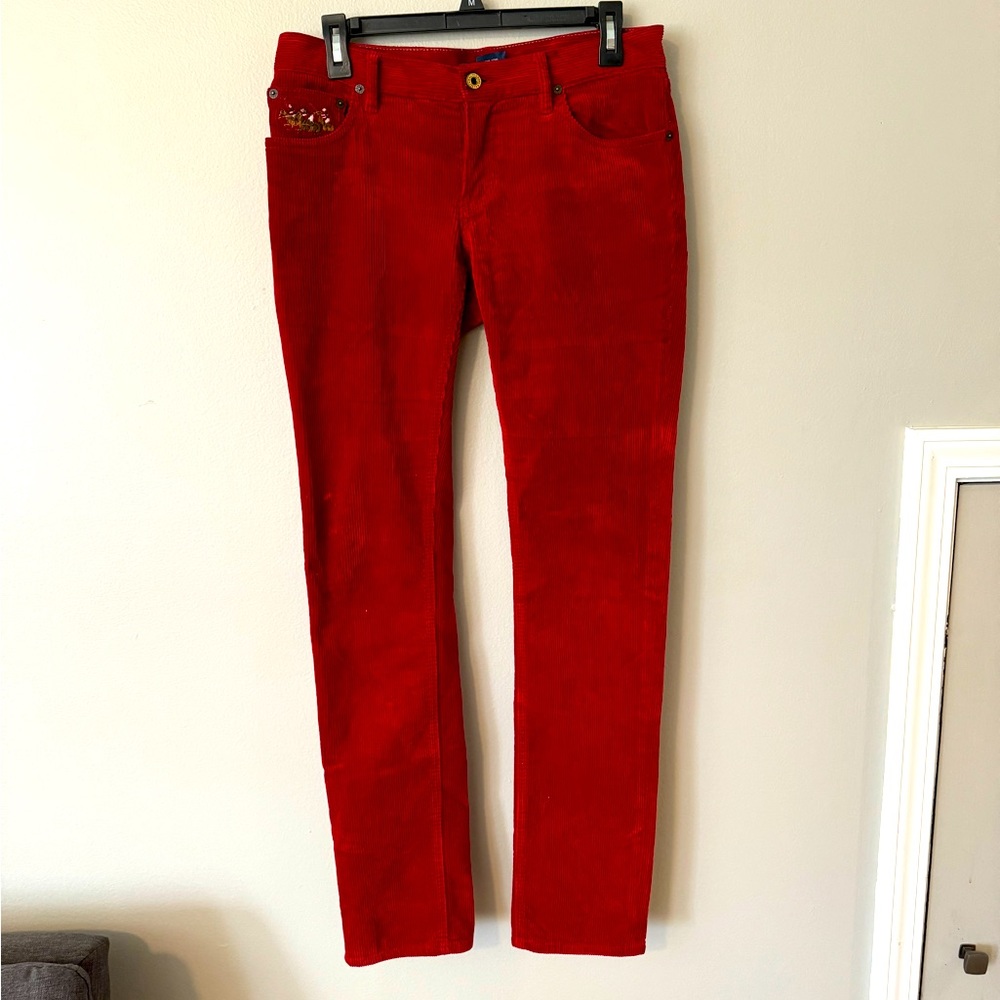 Ralph Lauren Blue Label Horse Red Ripped Jeans